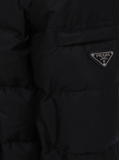 Shop Prada Men's Black Polyamide Down Jacket