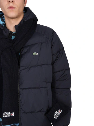 Shop Lacoste Men's Blue Polyester Outerwear Jacket