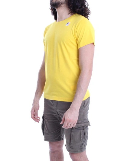 Shop K-way Men's Yellow Cotton T-shirt