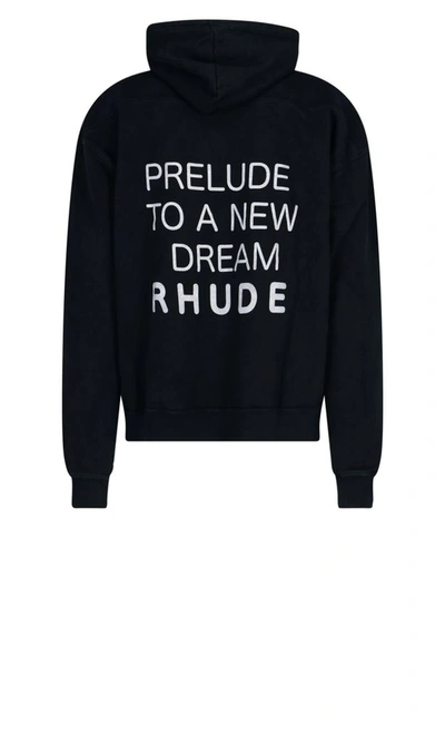 Shop Rhude Men's Black Cotton Sweatshirt
