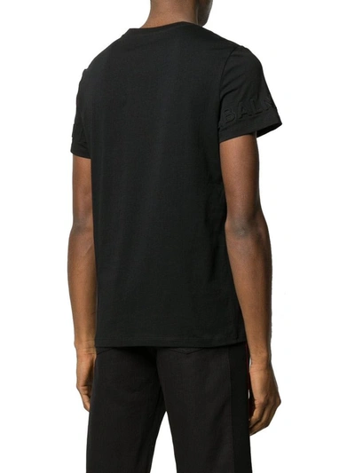 Shop Balmain Men's Black Cotton T-shirt