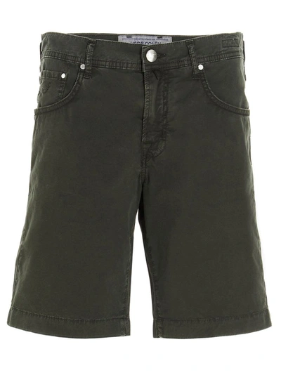 Shop Jacob Cohen Men's Green Cotton Shorts