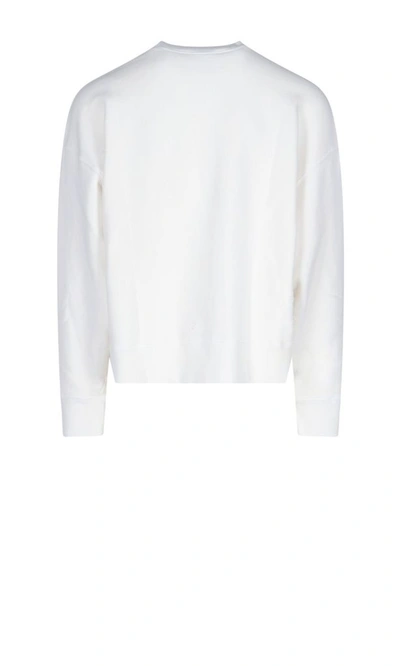 Shop Palm Angels Men's White Cotton Sweatshirt