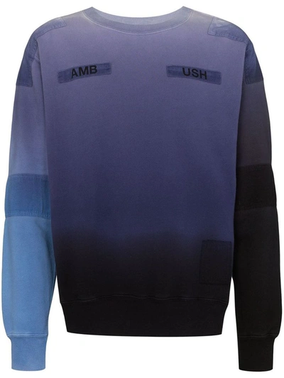 Shop Ambush Men's Blue Cotton Sweatshirt