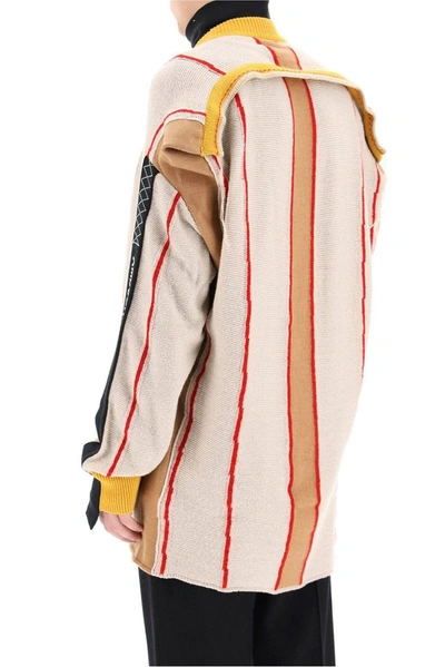 Ambush Pullover In Beige With Multicolor Intarsia In Multicolor