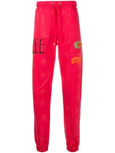 Shop Heron Preston Men's Red Cotton Joggers