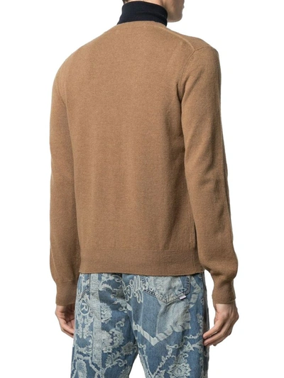Shop Comme Des Garçons Play Men's Brown Wool Sweater