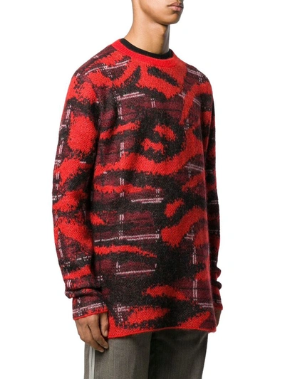Shop Neil Barrett Men's Red Wool Sweater