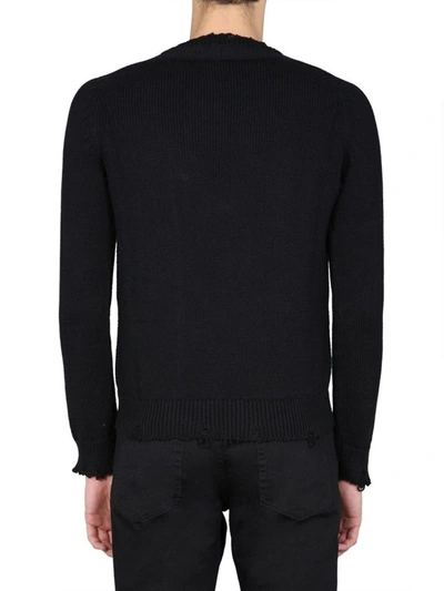 Shop Saint Laurent Men's Black Cotton Sweater