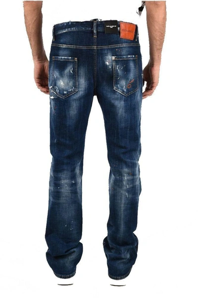 Shop Dsquared2 Men's Blue Cotton Jeans