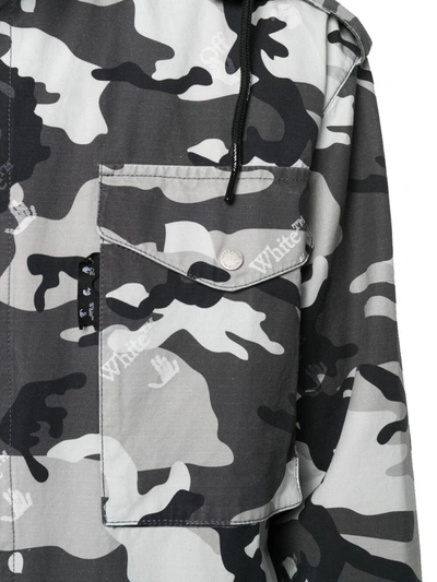 Shop Off-white Men's Grey Polyester Outerwear Jacket