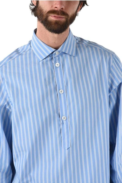 Shop Gucci Men's Light Blue Cotton Shirt