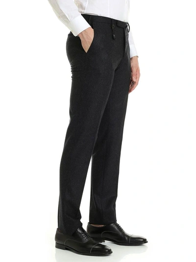 Shop Incotex Men's Black Wool Pants