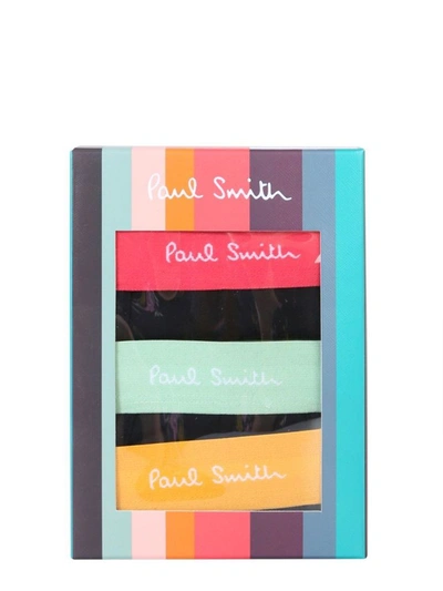 Paul Smith Pack Of Three Briefs With Elastic Waistband In Black