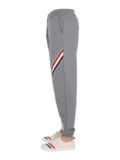 Shop Thom Browne Men's Grey Cotton Joggers