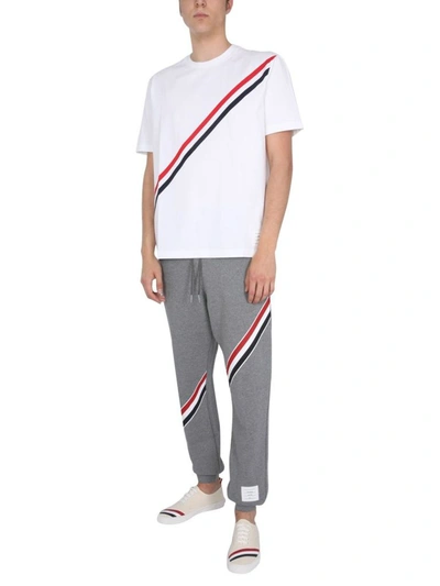 Shop Thom Browne Men's Grey Cotton Joggers