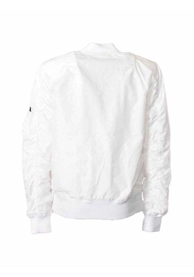 Shop Alpha Industries Men's White Polyamide Outerwear Jacket