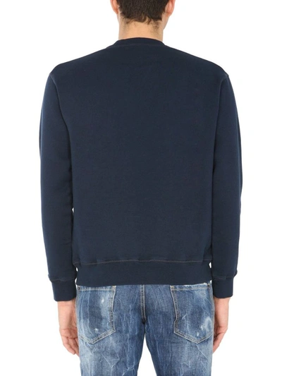 Shop Dsquared2 Men's Blue Cotton Sweatshirt