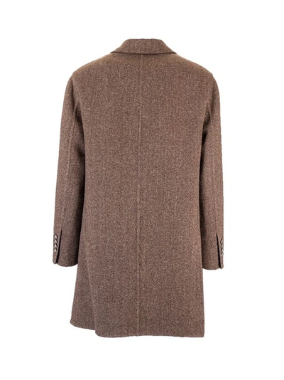 Shop Brunello Cucinelli Men's Brown Wool Coat