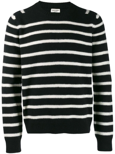 Shop Saint Laurent Men's Black Wool Sweater