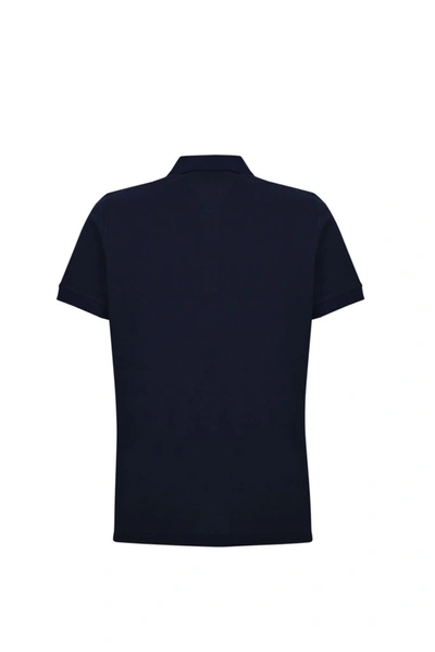 Shop Fay Men's Blue Cotton Polo Shirt