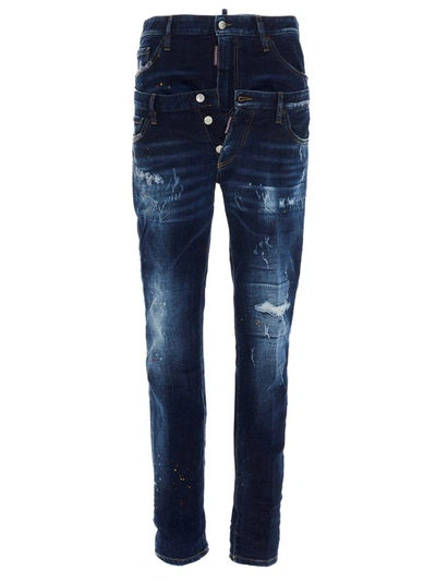 Shop Dsquared2 Men's Blue Cotton Jeans