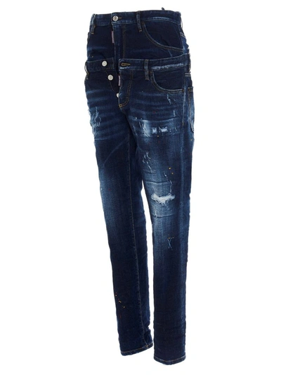 Shop Dsquared2 Men's Blue Cotton Jeans