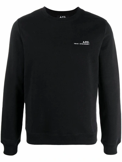 Shop A.p.c. Men's Black Other Materials Sweatshirt