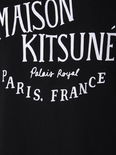 Shop Maison Kitsuné Men's Black Cotton T-shirt
