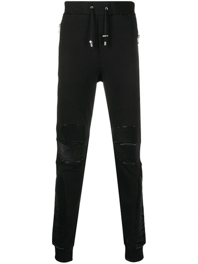 Shop Balmain Men's Black Cotton Joggers