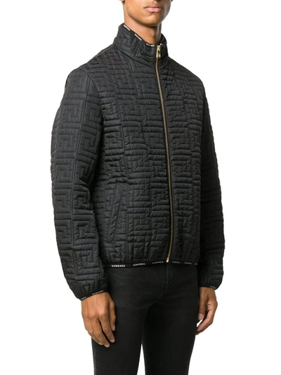 Shop Versace Black Outerwear Jacket