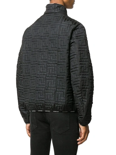 Shop Versace Black Outerwear Jacket