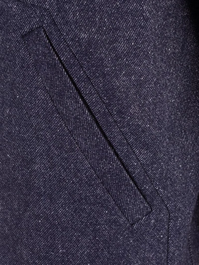 Shop Loro Piana Men's Blue Wool Outerwear Jacket