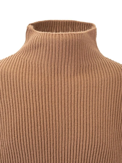 Shop Loro Piana Men's Brown Cashmere Sweater