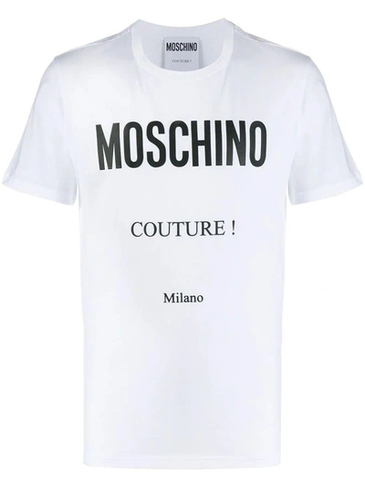 Shop Moschino Men's White Cotton T-shirt