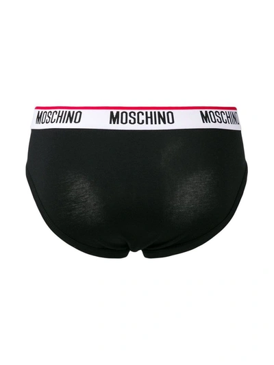 Shop Moschino Men's Black Cotton Brief