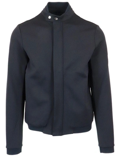 Shop Emporio Armani Men's Blue Polyamide Outerwear Jacket