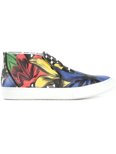 Pierre Hardy Coated Canvas Lily Cube Sneakers In Primary