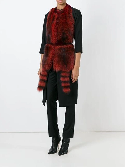 Shop Givenchy Backless Fur Gilet