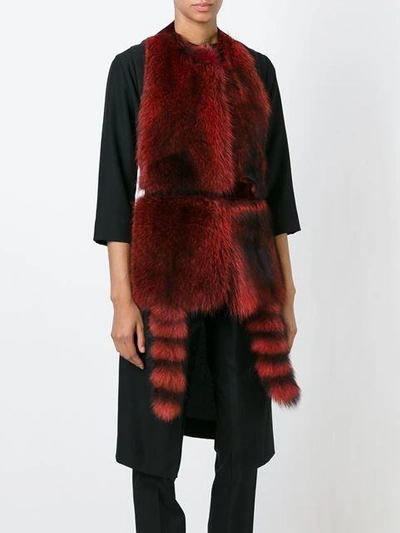 Shop Givenchy Backless Fur Gilet