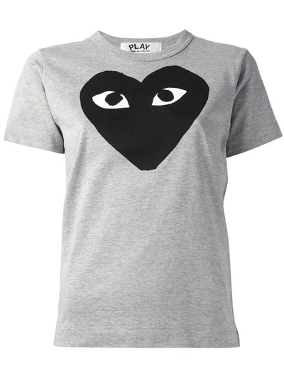 Shop Comme Des Garçons Play Heart Print T-shirt