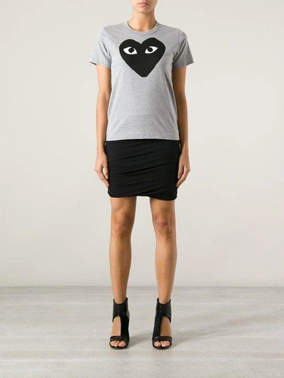 Shop Comme Des Garçons Play Heart Print T-shirt