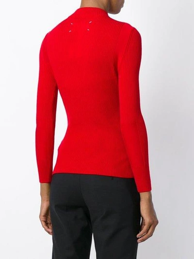 Shop Maison Margiela Ribbed Knit Sweater