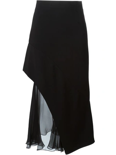 スカート GIVENCHY FW24 Givenchy Skirts Black (BW40V6 15CT001) Givenchy Cat Mini Asymmetric Skirt - Bergdorf Goodman