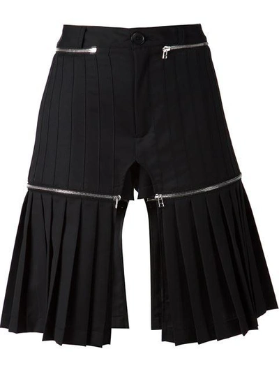 Shop Hood By Air Pleated Zip Detachable Shorts