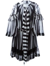 GIVENCHY Striped Ruffled Dress,15U2080371