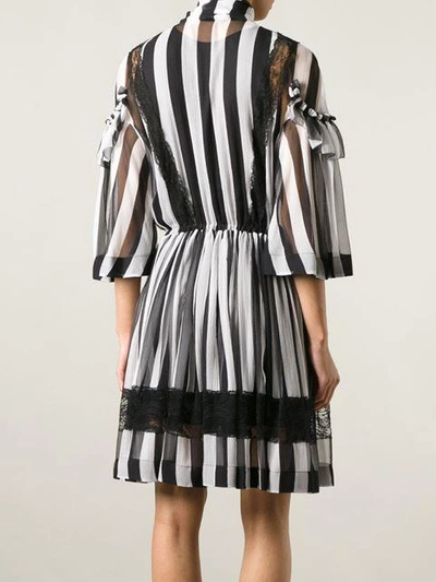 Shop Givenchy Striped Ruffled Dress
