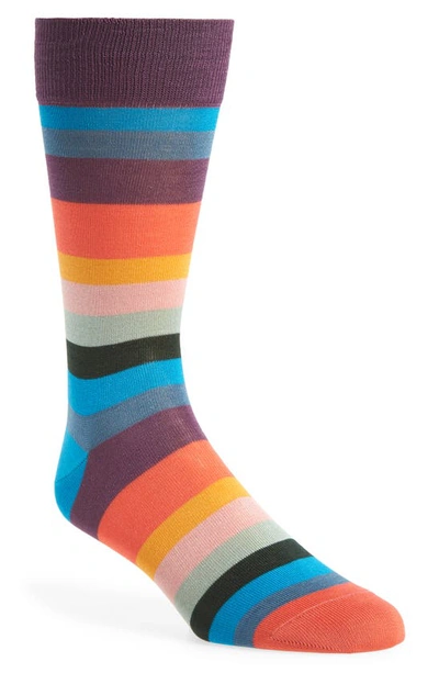 Shop Paul Smith Artist Stripe Crew Socks In Multi