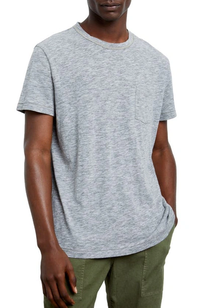 Rails Skipper Slub Heathered Pocket T-shirt In Heather Grey