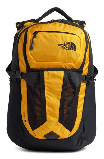 Shop The North Face Recon Backpack In Summit Gold Ripstop/ Tnf Black